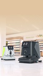 PUDU CC1 Pro Disc, robot fregador-secador de discos de tamaño medio con IA nativa