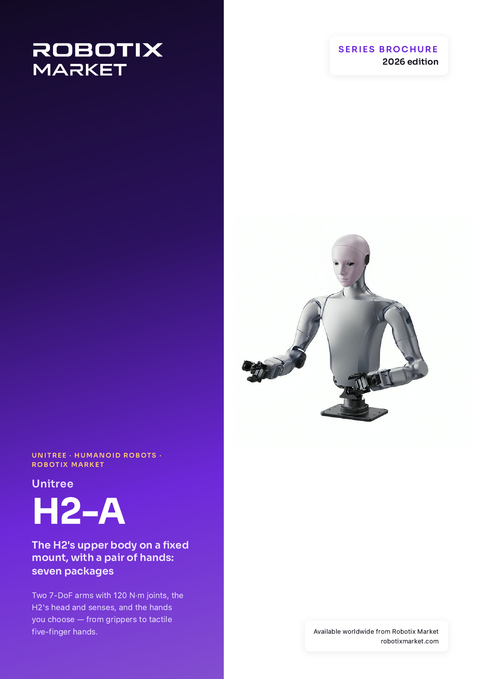 Unitree H2-A Standard E bovenlichaam-humanoïde met Dex5-1P Tactile-handen – Productbrochure