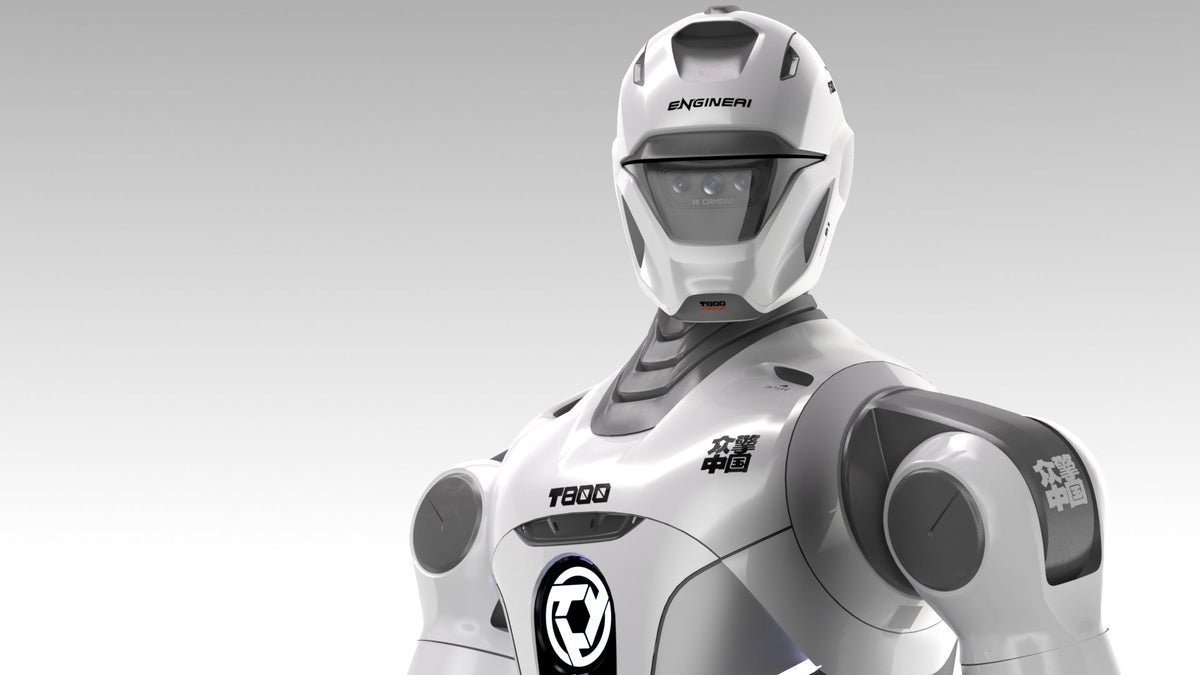 EngineAI T800 Open Source Edition head and chest close-up